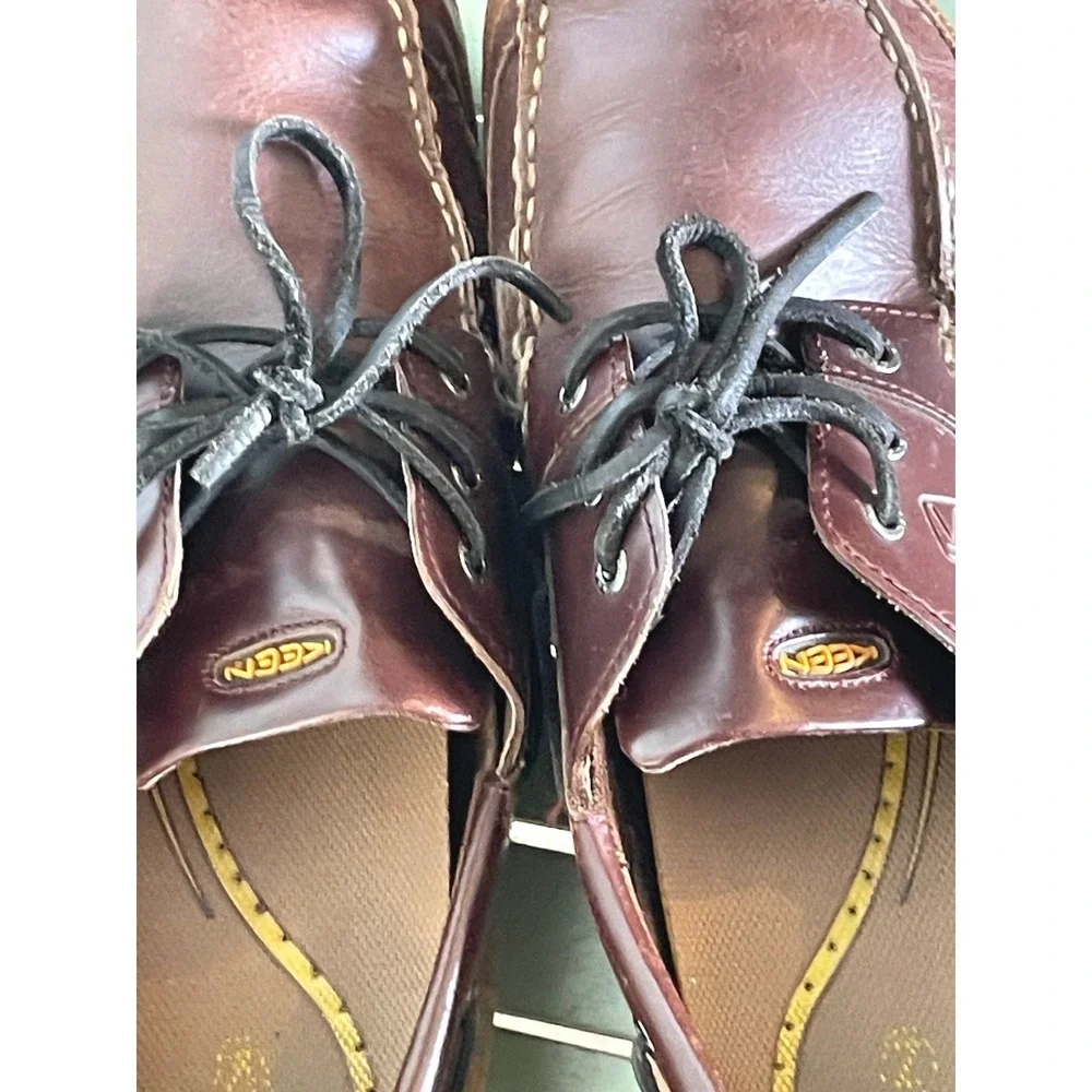 Keen Mens Newport Boat Shoes 14 Waterproof Brown Leather Moc Toe Lace Up 1002902